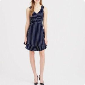 J. Crew Striped Navy Mini Dress